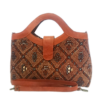 Tas Kulit Kombinasi Batik Kyla