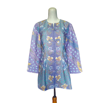 Blouse Kancing Bunga Ungu