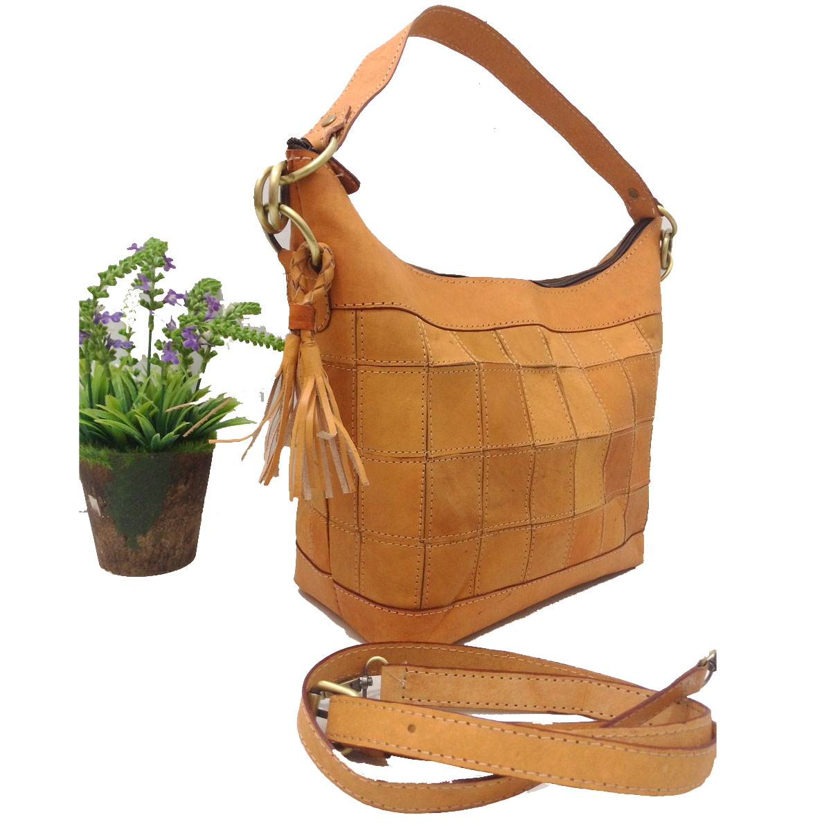 Jual Tas Kulit Sapi Hobo Perca Tahu Baru Coklat jual tas kulit sapi hobo perca tahu baru coklat