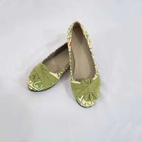 Sepatu Batik Hijau Suede