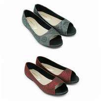 Misty Silver & Maroon Shoes