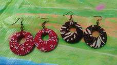 Anting Batik Merah & Anting Batik Coklat