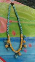 Kalung Batik Koin (Kuning-Tosca)