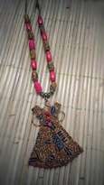 Kalung Batik Origami Dress Coklat