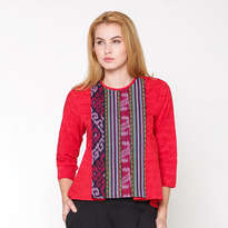 Khaira Tenun Blouse - Red