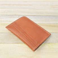 Dompet Kartu Kulit Asli Sapi Model Simpel Warna Tan (Dompet Kulit Asli)