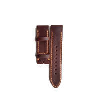 Tali Jam Tangan Kulit Asli Sapi Handmade Warna Coklat Tua Size 22 mm (Leather Strap)