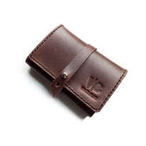Dompet Kartu Kulit Asli Sapi Warna Coklat Tua (Dompet Kulit)