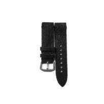 Tali Jam Kulit Asli Ikan Pari Handmade Warna Hitam Size 22 mm