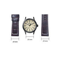Tali Jam Tangan Kulit Asli Sapi Handmade Warna Hitam Size 18 Mm Plus Buckle